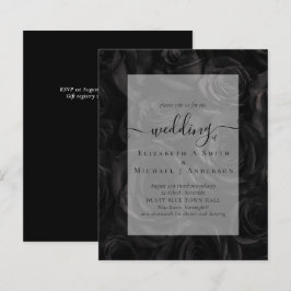 Gothic Black Rozen Gothic Wedding Invite