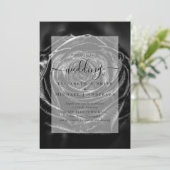 Gothic Black Rozen Gothic Wedding Invite (Staand voorkant)