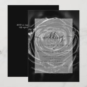 Gothic Black Rozen Gothic Wedding Invite (Voorkant / Achterkant)