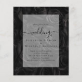 Gothic Black Rozen Gothic Wedding Invite Flyer (Voorkant)