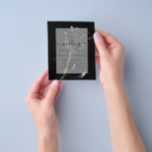 Gothic Black Rozen Gothic Wedding Invite Flyer (Hand)