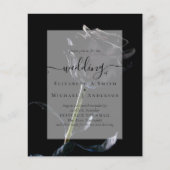 Gothic Black Rozen Gothic Wedding Invite Flyer (Voorkant)