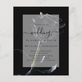 Gothic Black Rozen Gothic Wedding Invite Flyer