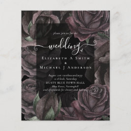 Gothic Black Rozen Gothic Wedding Invite Flyer