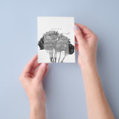 Gothic Black Rozen Gothic Wedding Invite Flyer (Hand)