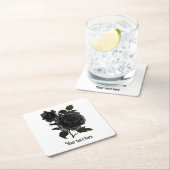  Gothic Black Rozen op maat Kartonnen Onderzetters (Insitu)