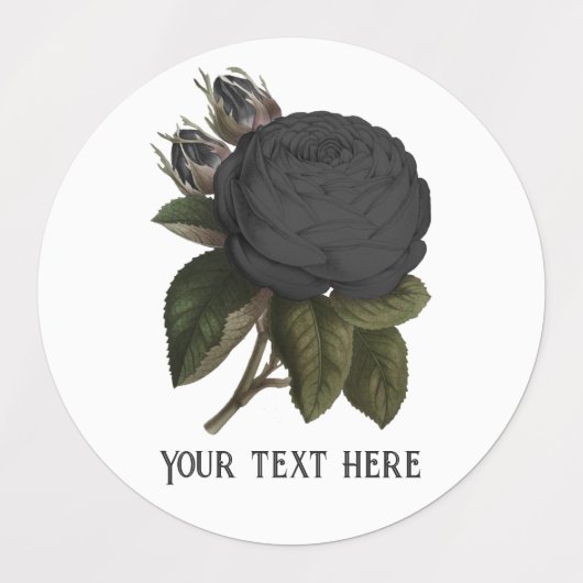 Gothic Black Rozen op maat Labels (Design 2)