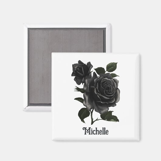  Gothic Black Rozen op maat Magneet (Voorkant / Achterkant)