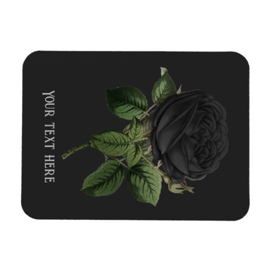  Gothic Black Rozen op maat Magneet (Horizontaal)