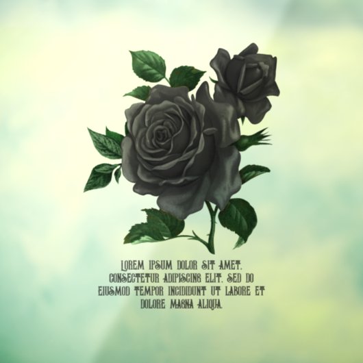 Gothic Black Rozen op maat Raamsticker (Vel 3)