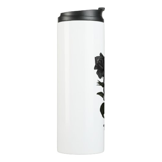 Gothic Black Rozen op maat Thermosbeker (Gedraaid links)