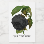  Gothic Black Rozen op maat Voedselcontainer Etiket (Enkel label)