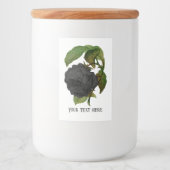  Gothic Black Rozen op maat Voedselcontainer Etiket (Voorkant)