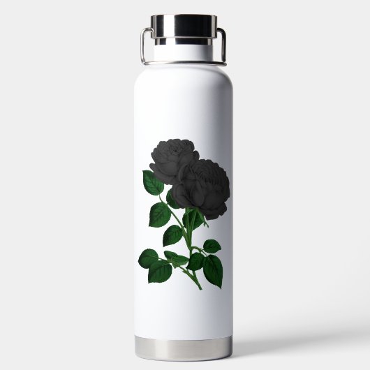  Gothic Black Rozen op maat Waterfles (Achterkant)