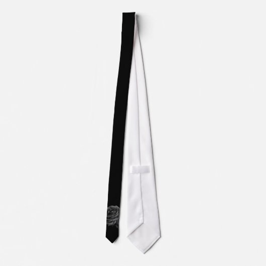 Gothic Black Rozen Stropdas (Achterkant)