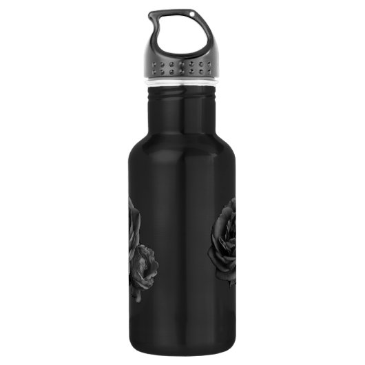 Gothic Black Rozen Waterfles (Achterkant)