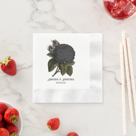 Gothic Black Rozen Wedding Servet (Insitu)