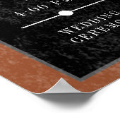 Gothic Black & Rust Orde van Evenementen Huwelijk Poster (Hoek)