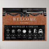 Gothic Black & Rust Orde van Evenementen Huwelijk Poster (Voorkant)