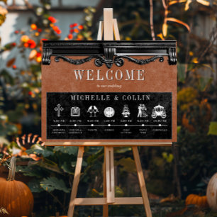 Gothic Black & Rust Orde van Evenementen Huwelijk Poster