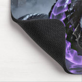 Gothic Black Serpent Glowing Purple Neon Fantasy  Muismat (Hoek)