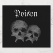Gothic Black Skull Poison Halloween Party Decor Bier Etiket (Enkel label)