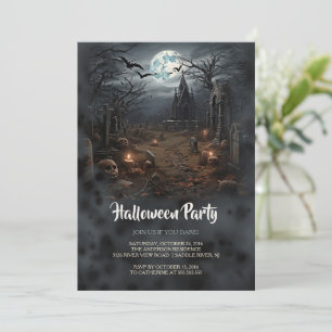 Gothic Black Smoke Cemetery Party Kaart