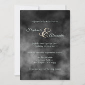 Gothic Black Smoke Cemetery Wedding Kaart (Voorkant)