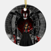 Gothic Black Spider Ronde Ornament (Voorkant)