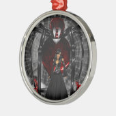 Gothic Black Spider Ronde Ornament (Links)