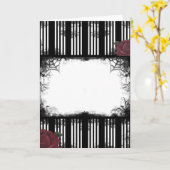 Gothic Black Stripe Rozen Kaart (Gele Bloem)