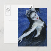 Gothic black swan BeauBriefkaart Briefkaart (Voorkant / Achterkant)