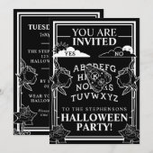 Gothic Black Talking Board Spooky Halloween Party Kaart (Voorkant / Achterkant)