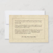 Gothic Black Tan Parchment Filigree Heart Wedding Bedankkaart (Achterkant)