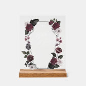 Gothic Black Waterverf Bloemenboeken voor Baby Acryl Bord (Voorkant)