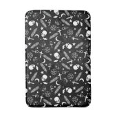 Gothic Black White Skull Cross Pattern Badmat (Voorkant Verticaal)