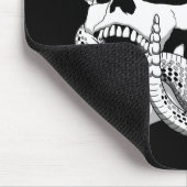 Gothic Black & White Snake and Skull Dark Art Muismat (Hoek)