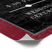 Gothic Black & Wine Orde van Evenementen Huwelijk Poster (Hoek)