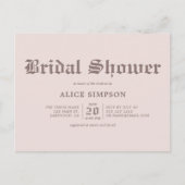 Gothic Blackletter Beige Vrijgezellenfeest Briefkaart (Voorkant)