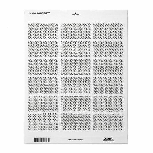 Gothic Blades Pattern Label (Full Sheet)