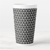 Gothic Blades Pattern Latte Mok (Voorkant)