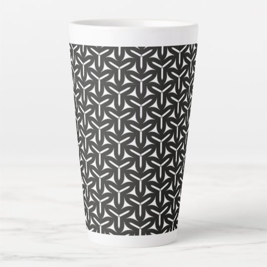 Gothic Blades Pattern Latte Mok (Voorkant)