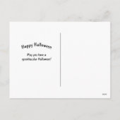 Gothic Blauwgroen Floral Crow Halloween Feestdagenkaart (Achterkant)