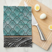 Gothic Blauwgroen II Theedoek (Quarter Fold)