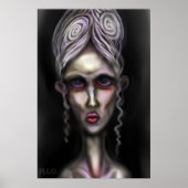 Gothic Bleek Spooky Woman Ghost Haunted House Art Poster (Voorkant)