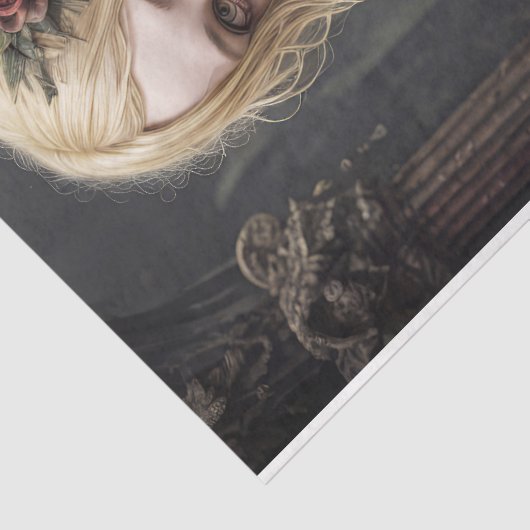 Gothic Blonde Angel: Elysia -Decoupage- Tissuepapier (Detail)