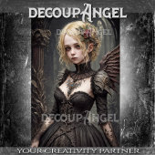 Gothic Blonde Angel: Elysia -Decoupage- Tissuepapier