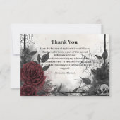 Gothic Blood Roses Birthday Bedankkaart (Voorkant)