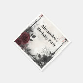 Gothic Blood Roses Birthday Servet (Hoek)