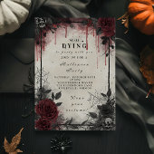 Gothic Blood Rozen Halloween Party Kaart